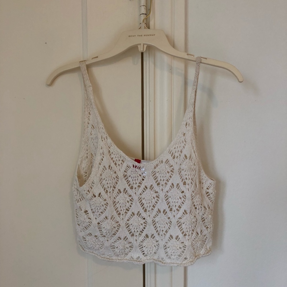 White crochet top